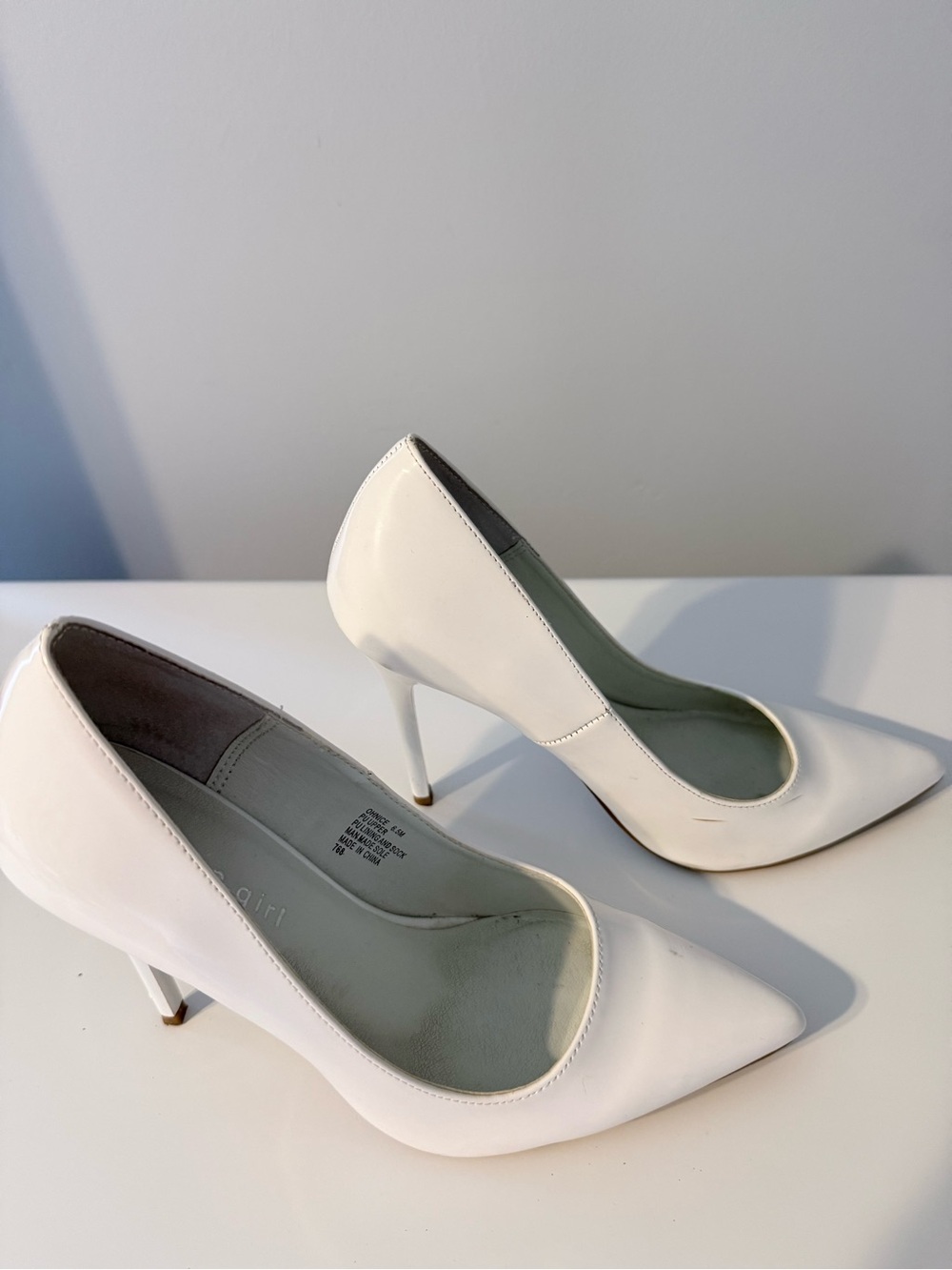 Madden Girl White Patent Pointed-Toe Stiletto Pump - Picture 5 of 6